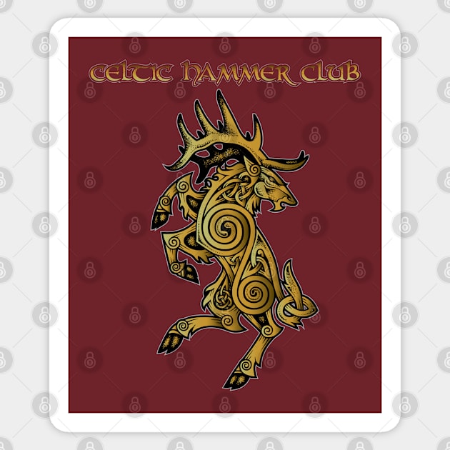 Celtic Elk Rampant Sticker by celtichammerclub